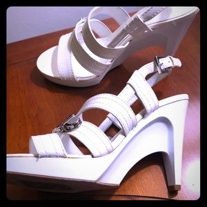 Givenchy white patent sandals